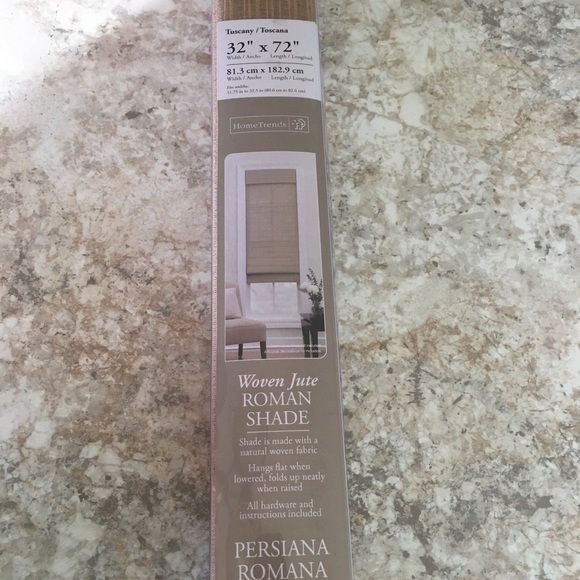 Woven Jute Roman Shade NWT - Picture 3 of 5